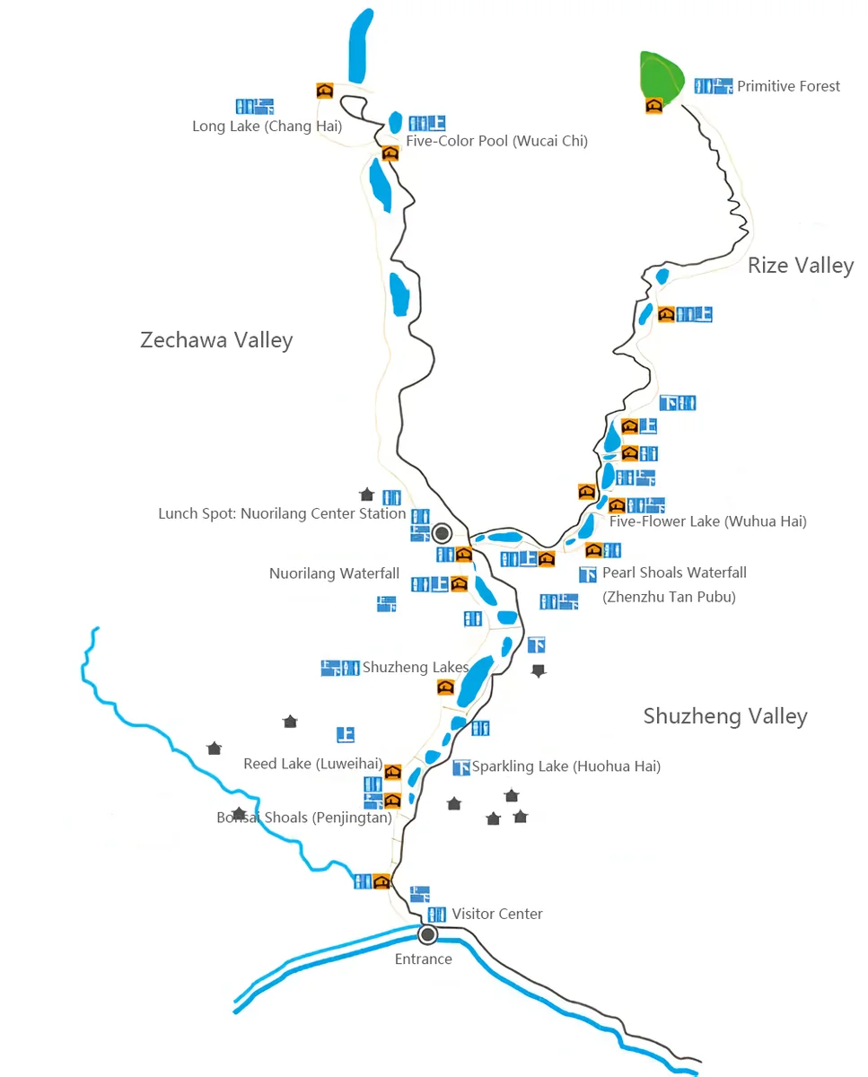 Jiuzhaigou Map